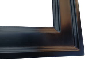 Black gesso picture frame A173