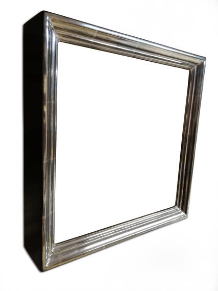 Custom picture frame 160 gilded white gold 6ct