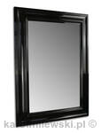 Mirror in black frame.