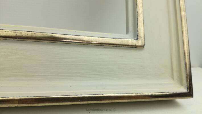 Black gesso custom picture frame