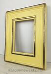 Yellow picture frame gilded width yellow gold leaf.