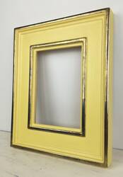 Yellow picture frame gilded width yellow gold leaf.