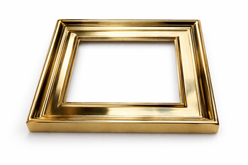 Rama drewniana złocona złotem 23K – widok perspektywiczny, ręczne złocenie
