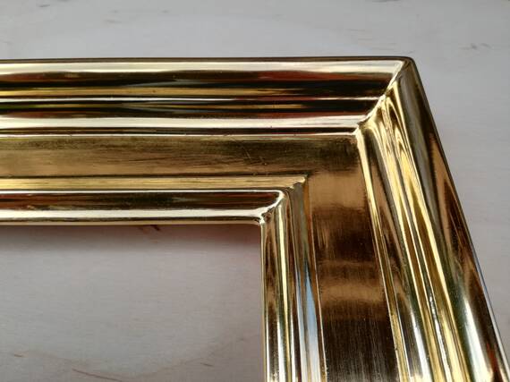 Custom picture frame gilded with genuine gold