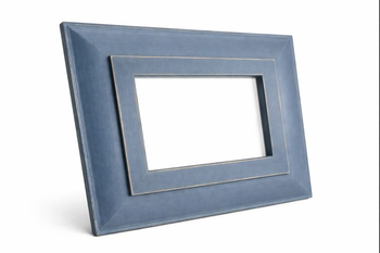 Rama drewniana w kolorze granatu morskiego, delikatne postarzenie
