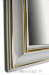 Mirror in white frame gold gilded