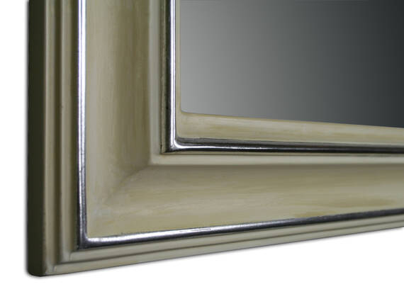 Mirror in wooden frame gilt with genuine gold leaf