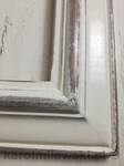 White distressed mirror frame
