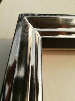 Bespoke picture frame gilt with moon gold on blue bole