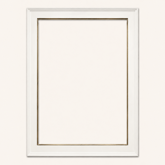 Wide picture frame 22K grey bole, made to measure