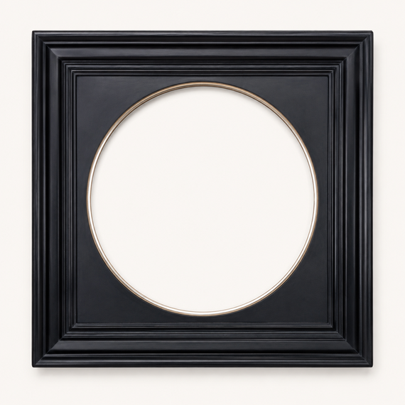 Round Picture Frame with Tondo for Canvas Paintings