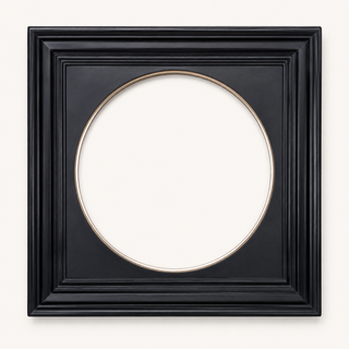 Round Picture Frame with Tondo for Canvas Paintings