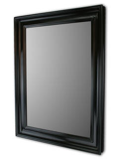 Black Solid Wood-Framed Mirror – Made to Measure