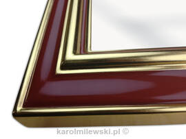 Mirror glamour in gold gilded frame