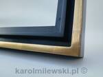 Custom picture frame gilded with yellow gold leaf