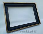 Cuctom picture frame gold gilded and painted black