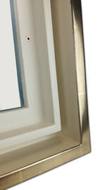 Deep custom picture frame, gold gilded and painted