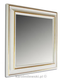 White picture frame A290 partially gilt