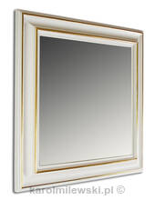 White picture frame A290 partially gilt