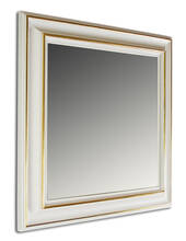 White picture frame A290 partially gilt