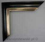 Mirror frame painted black gilt moon gold leaf
