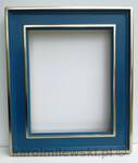 Blue picture frame, gilt 22ct moon gold leaf
