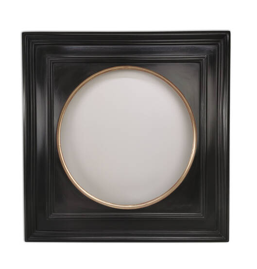 Round frame with tondo, hand-gilded with 22-carat moon gold leaf on red bole