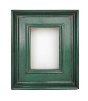 Rama do obrazu na wymiar z drewna, jasny zielony, postarzana, profil wklęsły