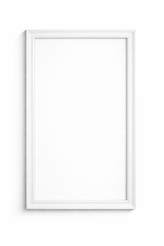 Close-up of a white solid wood custom frame – smooth enamel surface and precise joinery detail.