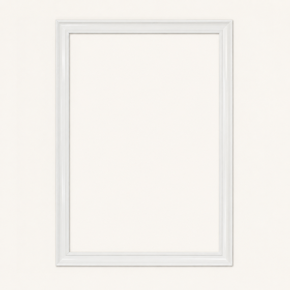 Custom white picture frame