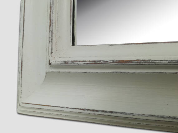 Shabby Chic Mirror in a Hand-Painted Solid Wood Frame