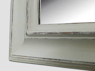 Shabby Chic Mirror in a Hand-Painted Solid Wood Frame