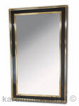 Nero Glam 23K luxury glamour mirror with a partially black-painted and gold-gilded frame.