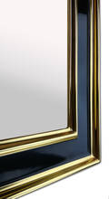 Nero Glam 23K – Luxury Glamour Mirror with a Partially Black-Painted and 23-Carat Gold Leaf Frame