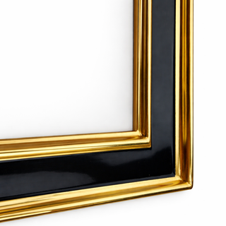 Glamour mirror in black and gold frame — Nero Glam 23K