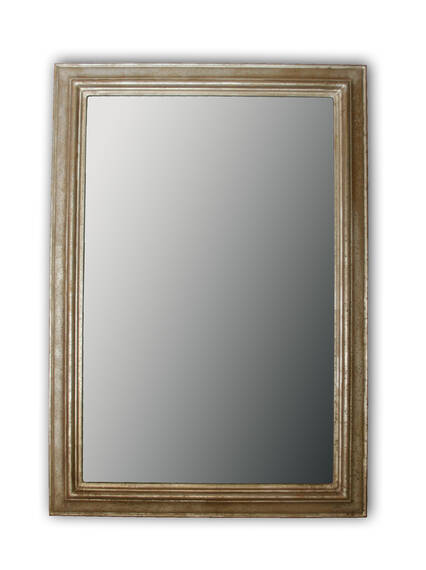 Modern Mirror in a Silver Frame Made to Measure