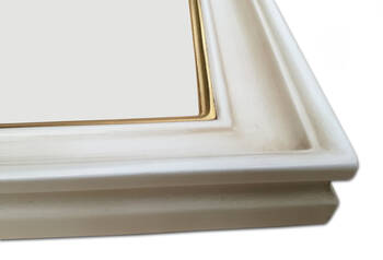 Picture frame gilded and painted.