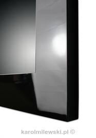 Mirror in black frame high gloss