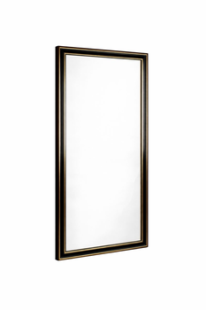 Lustro w ramie w kolorze czarnym ze zloceniem