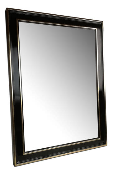 Mirror in black frame