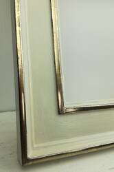 Custom mirror in wooden frame gilded with genuine moon gold leaf 22 ct.