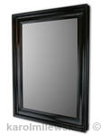 Custom mirror in black gesso frame