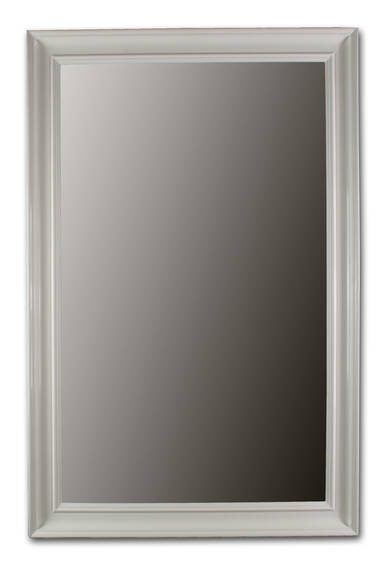 White Solid Wood-Framed Mirror – Made to Measure