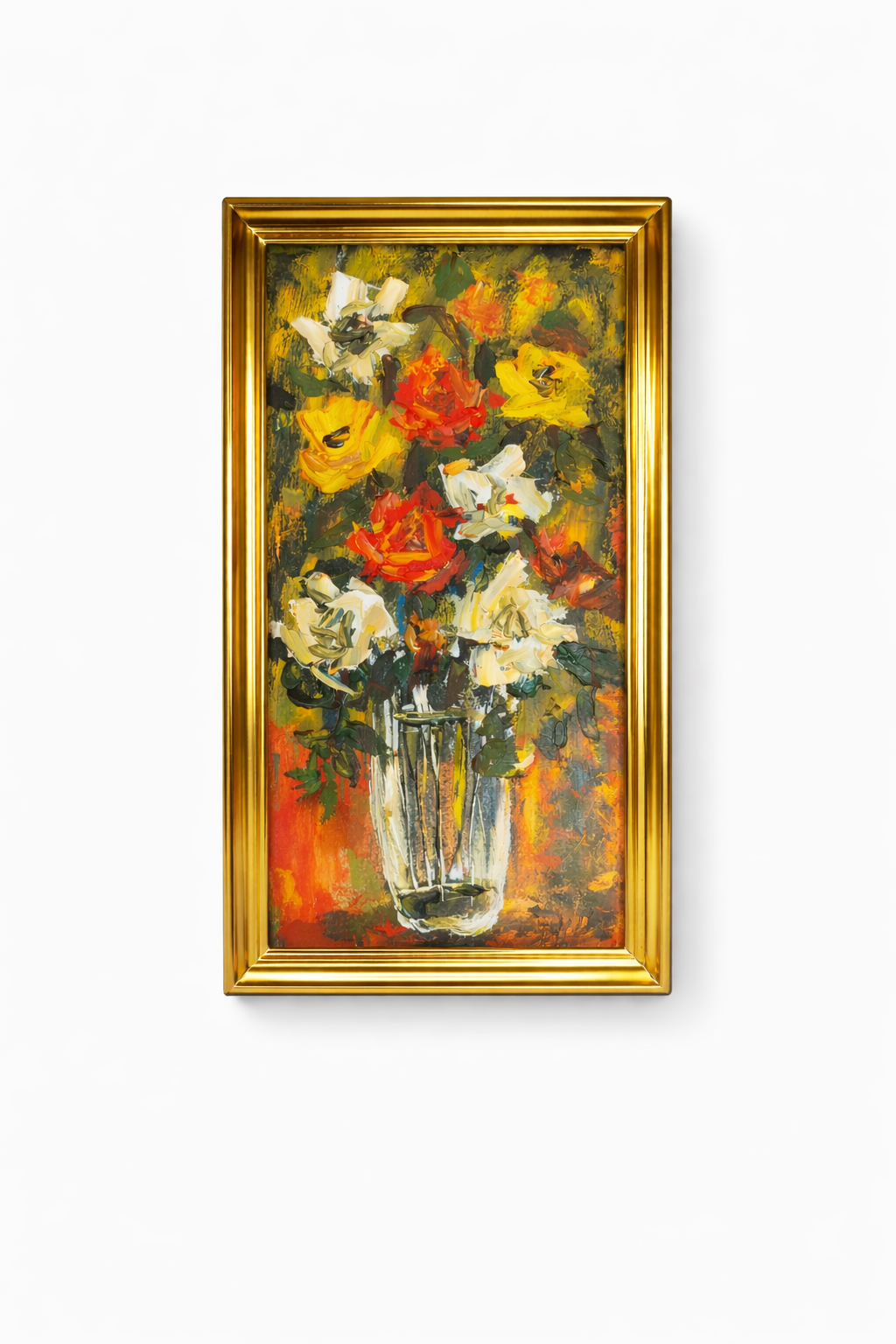 Rama do obrazu na wymiar, złocona złotem płatkowym 23K – obraz przedstawiony wyłącznie w celach poglądowych