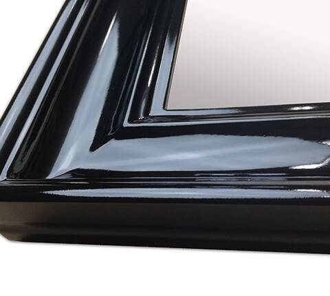 Mirror in black frame